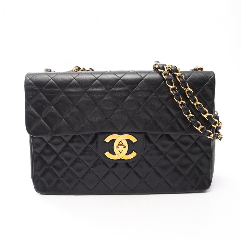 Chanel CHANEL Large Matelassé 34 Single Flap Shoulder Bag Handbag Lambskin (S...